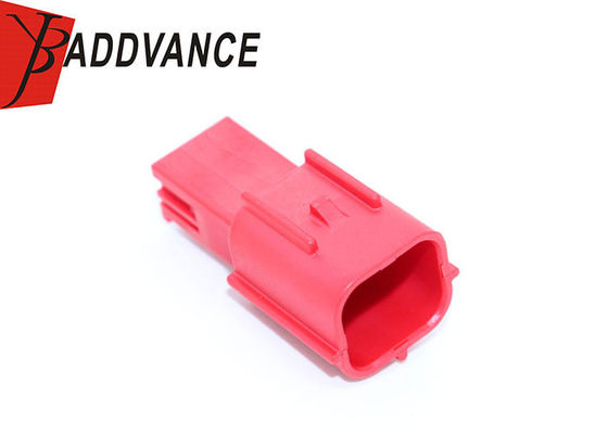 6 Pin Red Male Waterproof Automotive Electrical Connectors For Motorcycle OBD System