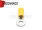 Round Pre Insulated O Type Cold Pressed Terminal Yellow Female 12-10AWG RV5.5-6