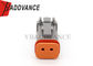 DT06-2S-C017 Deutsch DT 2 Pin Connector Plug With With Extended Shroud And End Cap