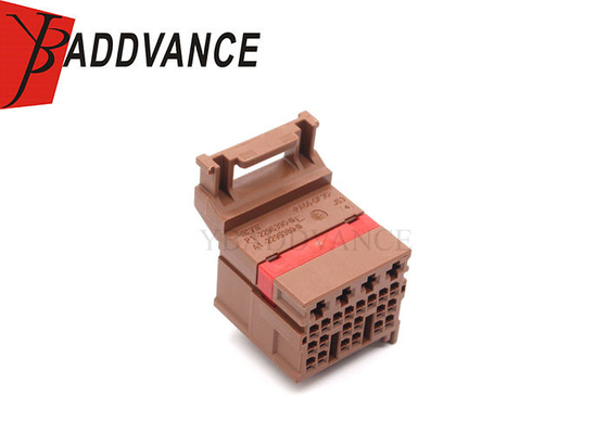 Brown Color Electrical Automotive Female 24 Pin Auto Compressor Connector