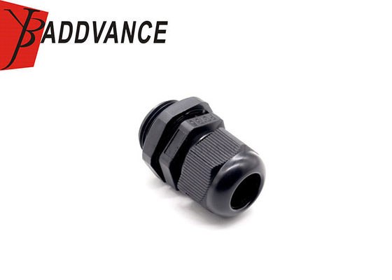 PG13.5 Nylon IP68 Plastic Black Color Connector Cable Gland 5mm Min 12mm Max