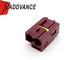 Plastic TE Connectivity AMP Connectors Red 2 Pin Female Connector 16 - 24 AWG Wire Gauge