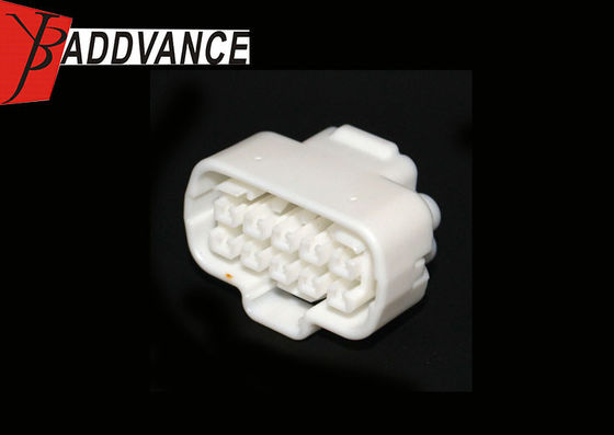 10 Pin Female Pbt Gf30 Waterproof Automotive Connectors Types White Color