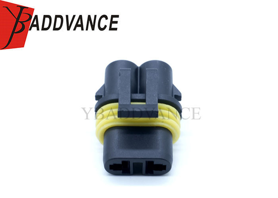 Hot Sales 2 Pin Electrical Black Waterproof Female Cable Wire To Wire Connector For Fog Lights